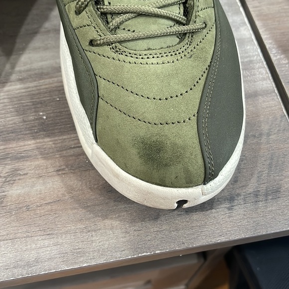 Jordan 12 retro Chris Paul class of 2003 olive green sneakers size 9.5 - Picture 6 of 9